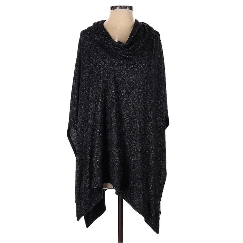 White House Black market poncho sweater womens small xs black casual